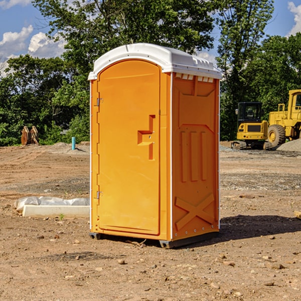 how often are the portable restrooms cleaned and serviced during a rental period in Plum Texas